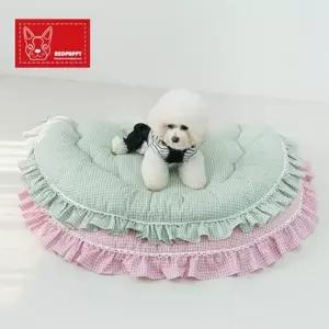 소형견 휴식용 반원 레이스 방석 쿠션 U123873 개방석