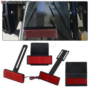 바이크 오토바이 범용 안전 경고 반사판 스쿠터 스트리트 바이크 후면 테이프 플레이트 번호판 홀더 펜더