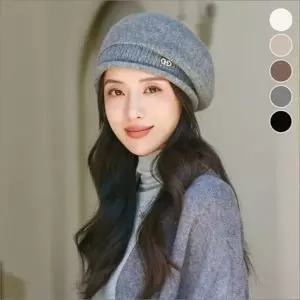 여자 겨울모자 니트 중년여자 빵모자 베레모