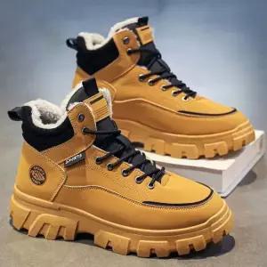 남자 2컬러 키높이 겨울 방한 털 레이스업슈즈 워커 남성워커 털워커 방한워커 겨울워커 남자겨울워커