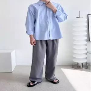 남성 4컬러 여름 데일리룩 출근룩 핀턱 와이드 슬랙스