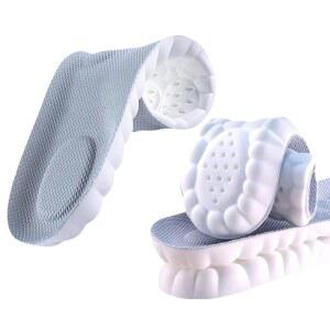 발바닥 근막염 및 아치 지지를 위한 4D 클라우드 깔창 | 발 를 메모리 폼 충격 흡수 신발 삽입물 남녀를 피로 방지 편안함 (회색 5-8.5)