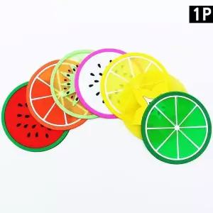 실리콘컵받침 티코스터 컵받침대 실리콘 과일코스터