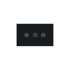 루이젠 스마트 커튼 스위치 118X72X34MM 중립 와이어 필요, 알렉사와 함께 작동, 투야/스마트 라이프를 통한 앱 제어, 강화 유리 패널, FCC 인증, 블랙