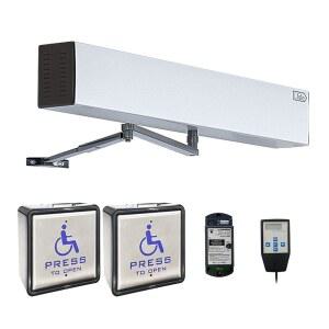 올리데오토 자동 스윙 도어, ADA 도어 오프너 AC110V 저에너지 상업용 2pc 무선 장애인 푸시 스위치 포함