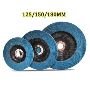 2PCS 5 6 7 연마 디스크 지르코니아 플랩 앵글 그라인더 용 휠 125mm 그릿 60 메탈 샌딩