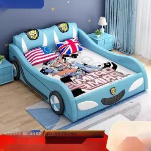 스포츠카 스타일 용 가드침대 남아 여아 공용 귀여운 디자인 저상형 침대 1.2m