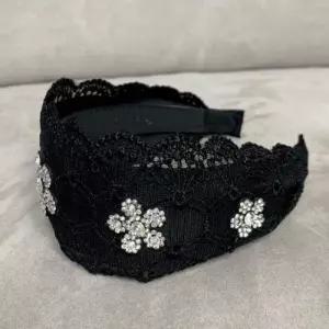 큐빅 플라워 와이드 레이스 헤어밴드 WEDCA97