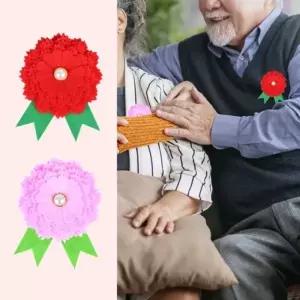큰손 카네이션뱃지DIY DIY키트 놀이 부모님 선물 만들기 부직포 스승의날 어버이날 브로치 집콕놀이