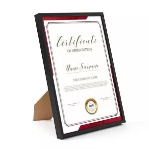 사업자등록증 액자 벽걸이겸용 탁상 사진액자 A4 블랙 (KYR-WB3E9A2)