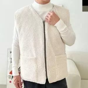 [골드스마일]남성 대형 양면 퀼팅 플리스 조끼 겨울용