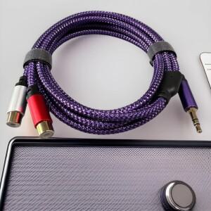 3.5mm 이중 RCA 오디오 케이블 AUX 잭 Y 스플리터 앰프 보조선 HIFI 커넥터