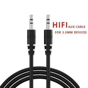 Aux 케이블 3.5mm 잭 남성 자동차 보조 오디오 와이어 전화 헤드폰 스피커 노트북 MP3/4 코드 0.5m