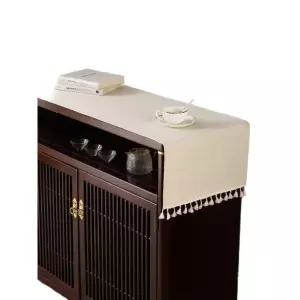 린넨 거실장 덮개 식탁보 가구 서랍장 TV장 장식장 오프화이트 33x180cm