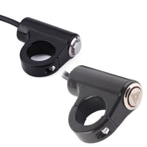 오토바이 핸들 바 마운트 스위치 푸시 단추 헤드라이트 브레이크 안개등 ON/OFF 블루 레이 버전, 22mm