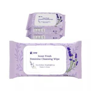 K크린업 이너프레시 여성청결티슈 20매x3팩 도톰한 휴대용 캡형 페미닌 여성청결제
