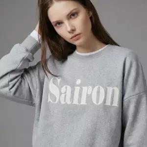 국산 라운드 양기모 레터링 맨투맨 티셔츠 MYC-WSH-21011-그레이