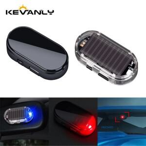 자동차 미니 소형 LED 태양 경고등 야간 보안  알람 무선 도난 방지 빨간색 플래시 인테리어 장식