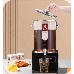 끓이는 기계 대용량 차탕기 내열유리 10L 보온 블랙 포트