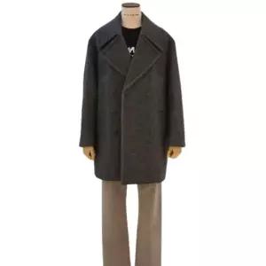 [롯데백화점]레노마 F/W 프리미엄 다크 그레이 울 세미 오버핏 하프 반코트 RPLMBH66A
