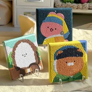 조선문방구 순덕이 명화패러디 캔버스 보석십자수