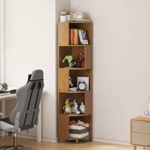 북유럽풍 코너 장식장 원목 진열대 엔틱 모퉁이 책장