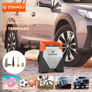 ETENWOLF ZEPHYR S5 휴대용 타이어 팽창기 헤비 듀티 자동차 압축기 160PSI 15600mAh 픽업 오토바이 자전거