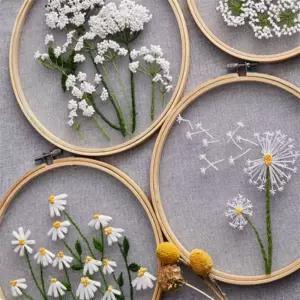 키템 프랑스 자수 꽃 자수 세트 1-십자수-국화