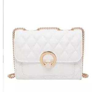 크실라 스퀘어 여성 숄더백 가방 소형 PU 가죽 체인 포함 세련된 크로스백 가벼운 미니 리시한 포셰트 귀여