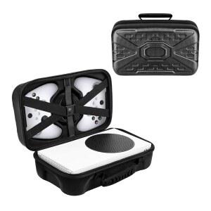 콘솔, 컨트롤러, HDMI 케이블(Xbox Series S, 블랙)을 위한 보호 폼 구획이 있는 Xbox Series S - 하드 쉘 시리즈 S 휴대용 케이스와 호환되는 GOTRUTH 여행용 케이스