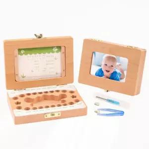 원목 유치보관함 젖니 태교 기념 각인 포토 케이스 아기