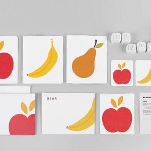 과일 그림 카드 ?서 예쁜 초대장 축하 감사 인사말 레터 봉투 카드 세트