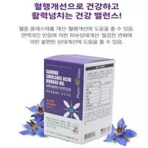 감마리놀렌산 보라지유 보라지오일 3개월 월경전 여성영양제 갱년기 260mg 오메가6 1병