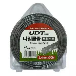 UDT예초기액세서리나일론줄 1EA 2.4mm-70M(트위스트 사각형)