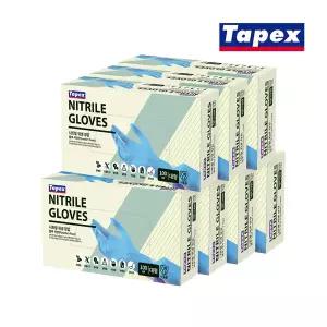 [테이팩스]무분말 니트릴장갑 100매(블루) 대 X 7개