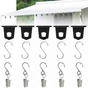 어닝고리 조명용 Rv 천막 후크 캠핑 행거 S 세트 크리스마스 파티 라이트