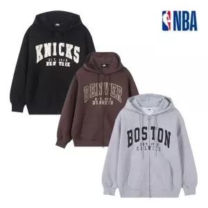 [NBA]N253TJ020P GR 남여공용 엔비에이 팀별 아플리케 오버핏 점퍼 후드집업 243471