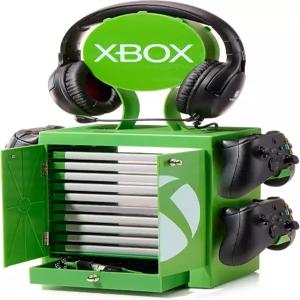 Numskull 공식 Xbox Series X 게임 액세서리 락커 및 보관 스탠드 u2013 10개의 게임/DVD 4개의 컨트롤러