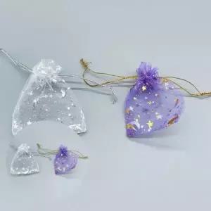 (옵션 화이트 퍼플)오간자 망사 복주머니 포장지 7x9cm 복주머니파우치 선물포장봉투 복주머니포장봉투