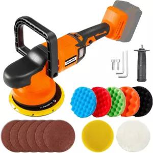 듀월트 20V MAX 배터리용 언피스트 무선 오비탈 폴리셔 6인치 150mm 브러시리스 버퍼 카 왁스 6단