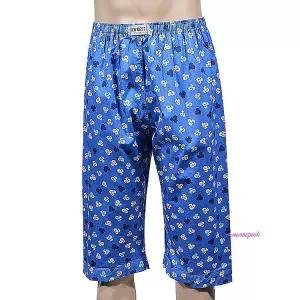 평화 남성 빅사이즈 남자 겨울 순면 파자마 잠옷 8부 바지 여름 lmn254