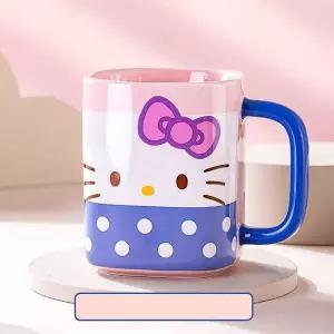 WL 산리오 헬로키티 투톤 사각 머그컵 400ml