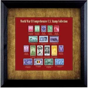 미국 동전 보물 제2차 세계 대전 우표 액자 컬렉션