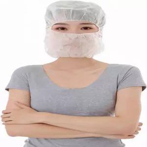 Hipifans 일회용 부팬트 후드 10Pcs /세트 페이스 헤어 수염 커버 전체 헤어넷 캡으로 음식 서비스 업무 및