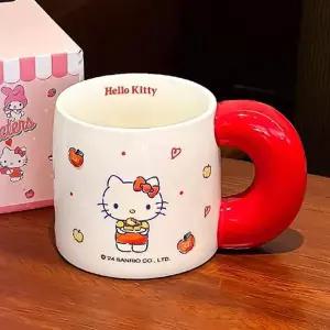 WL 산리오 헬로키티 도넛 손잡이 머그컵 570ml