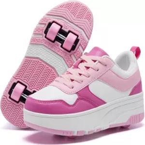 여자 남자 분리형 바퀴 달린 패션 스니커즈를 위한 ANEFUN 롤러 스케이트 슈즈