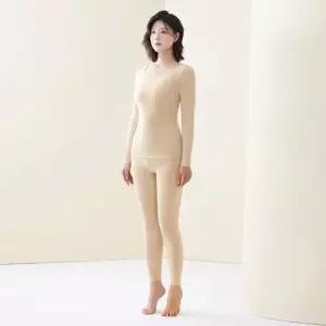 초경량 여성 보온 내복 세트 겨울 상하의 따뜻한 기모 내의 WFLOP2Q