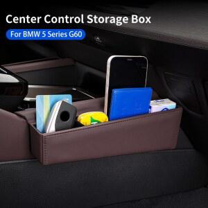 BMW 5 G60 자동차 센터 콘솔 주최자 키용 중앙 시트 사이드 스토리지 박스 전화 홀더 인테리어 액세서리