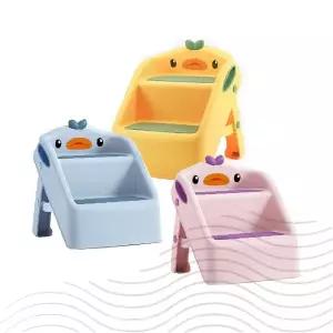 아기 오리 캐릭터 접이식 이단 발받침 화장실 변기 보조 디딤대 세면대 발판 안전 논슬립