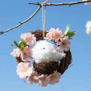 벚꽃과 뱁새 나무 리스 DIY키트 체험 인테리어 벽장식